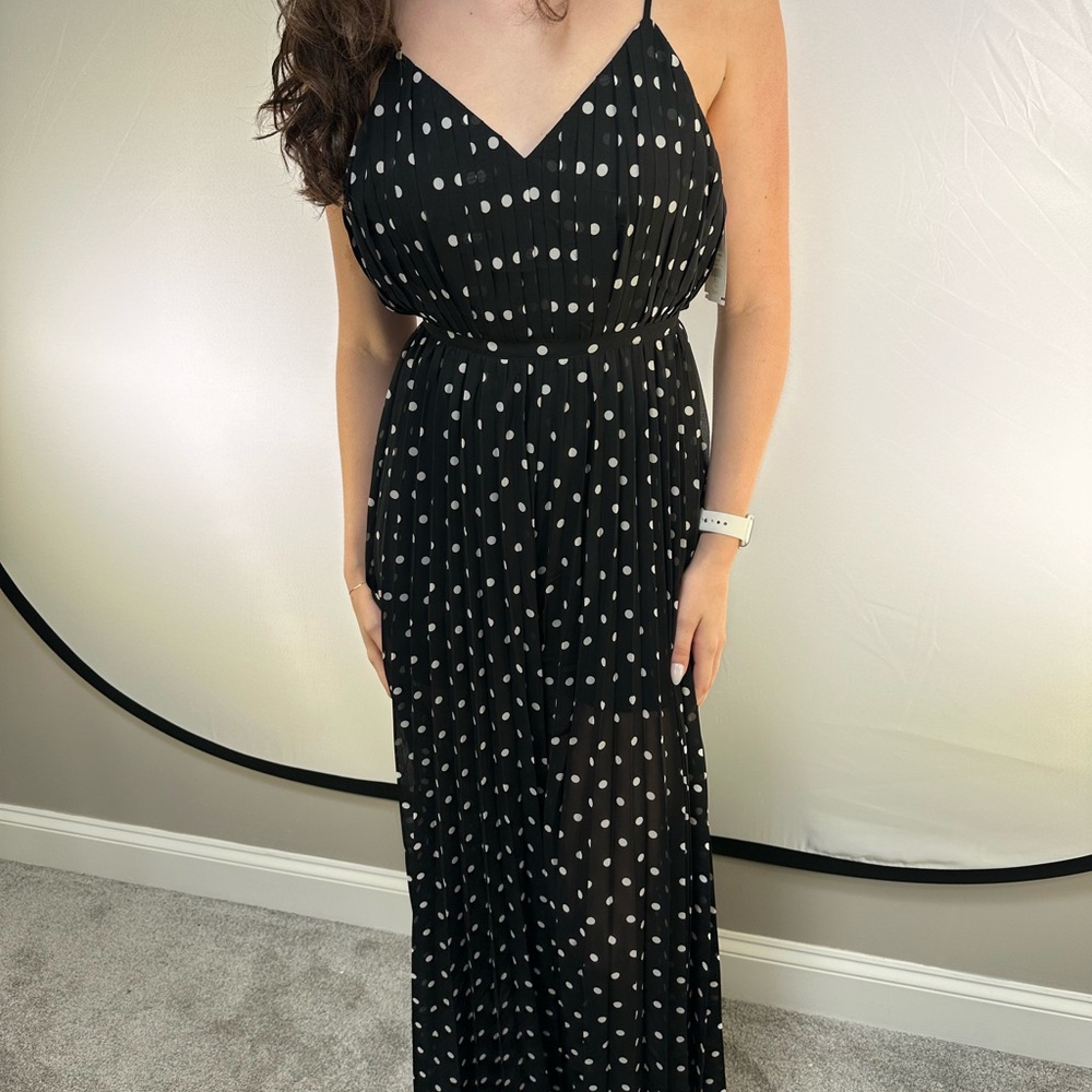 Petal & Pup‎ Black Maxi with White Dots
